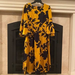 Who What Wear Yellow Floral Dress